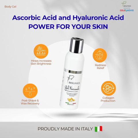 Natural Regenerating Body Gel-BIOLIVELY-with Ascorbic Acid and Hyaluronic Acid
