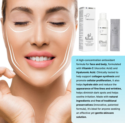 Natural Regenerating Body Gel-BIOLIVELY-with Ascorbic Acid and Hyaluronic Acid