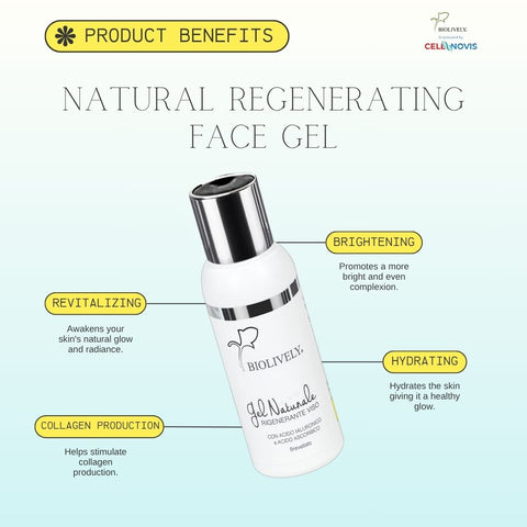 Natural Regenerating Face Gel - BIOLIVELY-with Hyaluronic Acid and Ascorbic Acid