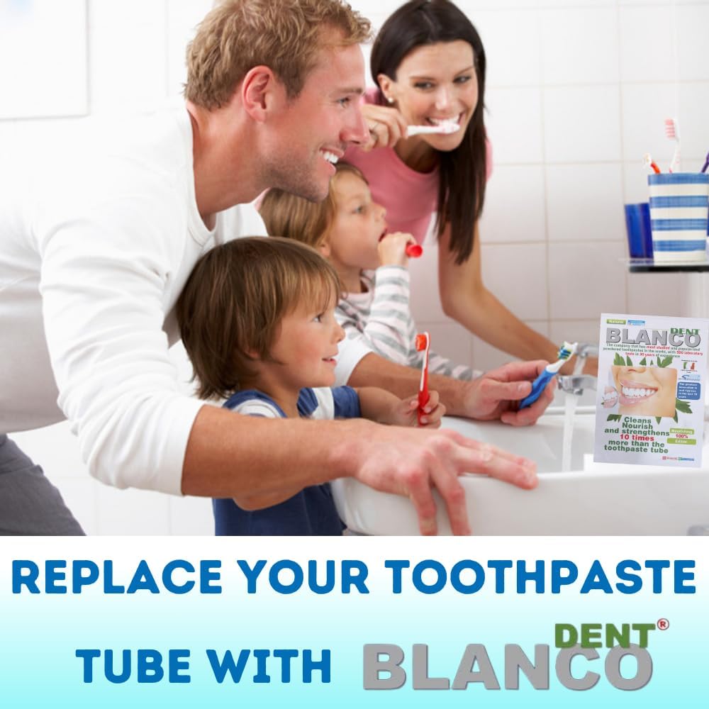 Blancodent Kit -Powder Toothpaste Fluoride Free, Natural Teeth Whitening and Alkalizing Toothpaste for White Teeth and Healthy Gums