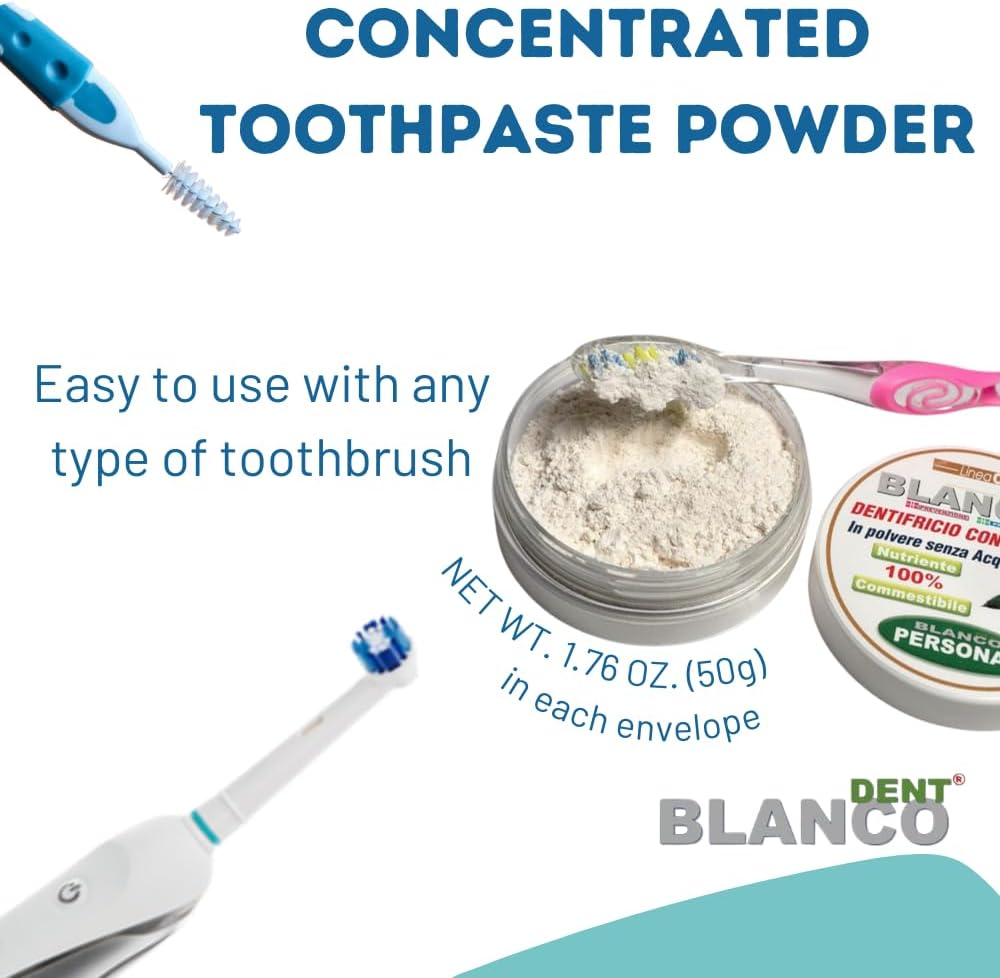 Blancodent Kit -Powder Toothpaste Fluoride Free, Natural Teeth Whitening and Alkalizing Toothpaste for White Teeth and Healthy Gums