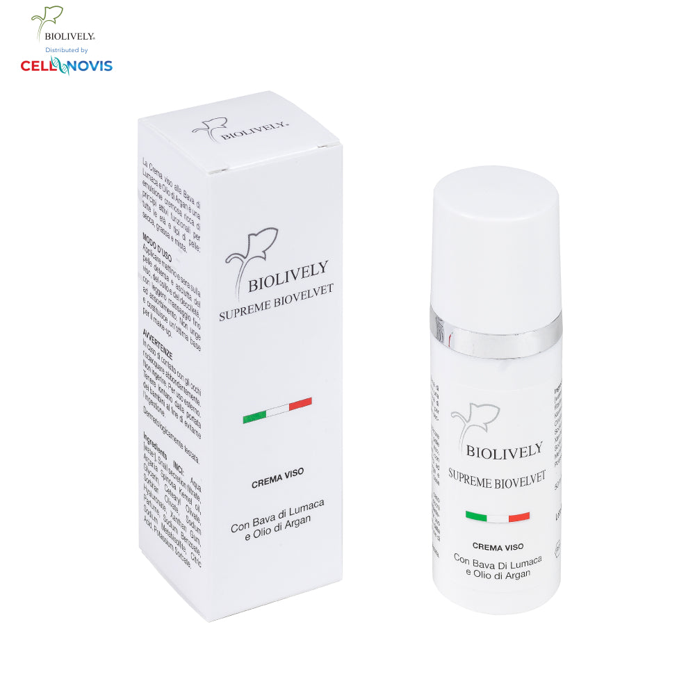 SUPREME BIOVELVET Snail Mucin and Argan Oil Cream - Face, Neck & Eye Contour