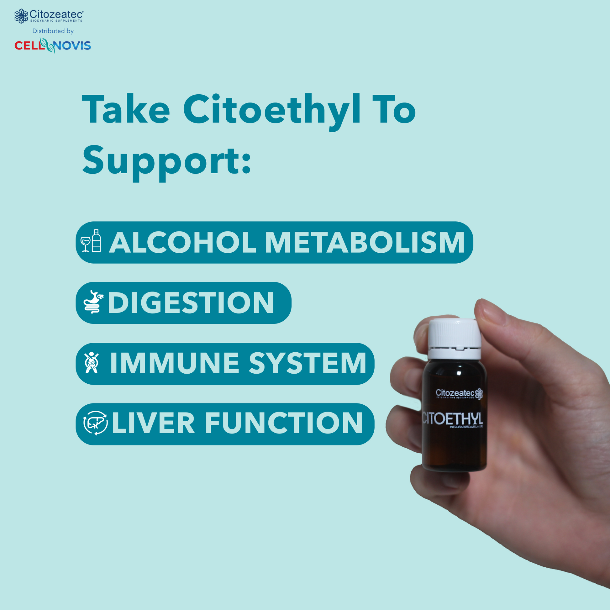 CITOETHYL - Speeds Up Alcohol Elimination - Supports Liver Function and Metabolism