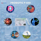 PROBIOTIC P-450 - Daily Probiotic For Immune, Digestive & Gut Health - Supports Occasional Constipation, Diarrhea, Gas & Bloating - for Women & Men - 13 billion CFU