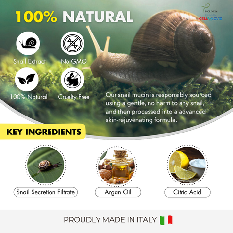 SUPREME BIOVELVET Snail Mucin and Argan Oil Cream - Anti-Wrinkle & Anti-Aging Properties - for Face, Neck & Eye Contour