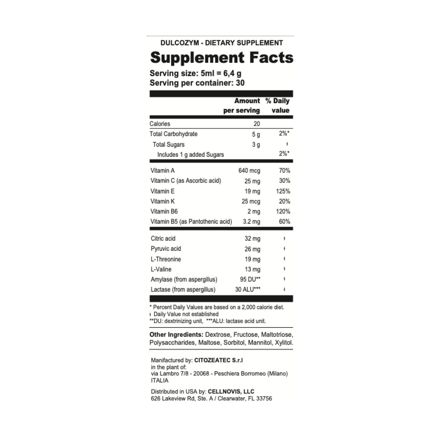 DULCOZYM - Natural Sweetener